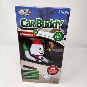 Gemmy Airblown Inflatable Snowman Car Buddy 3 Ft Energy Efficient LED Christmas